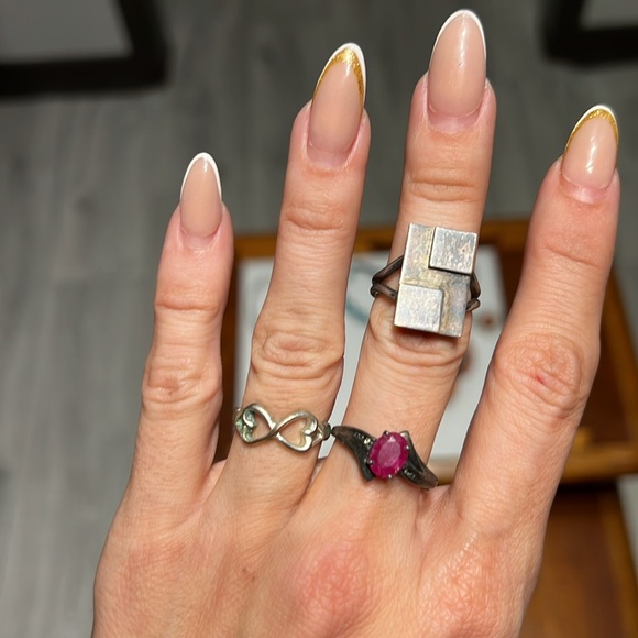 Vintage mix jewelry lot western sterling silver 9.25 turquoise necklace bracelet - Picture 4 of 13